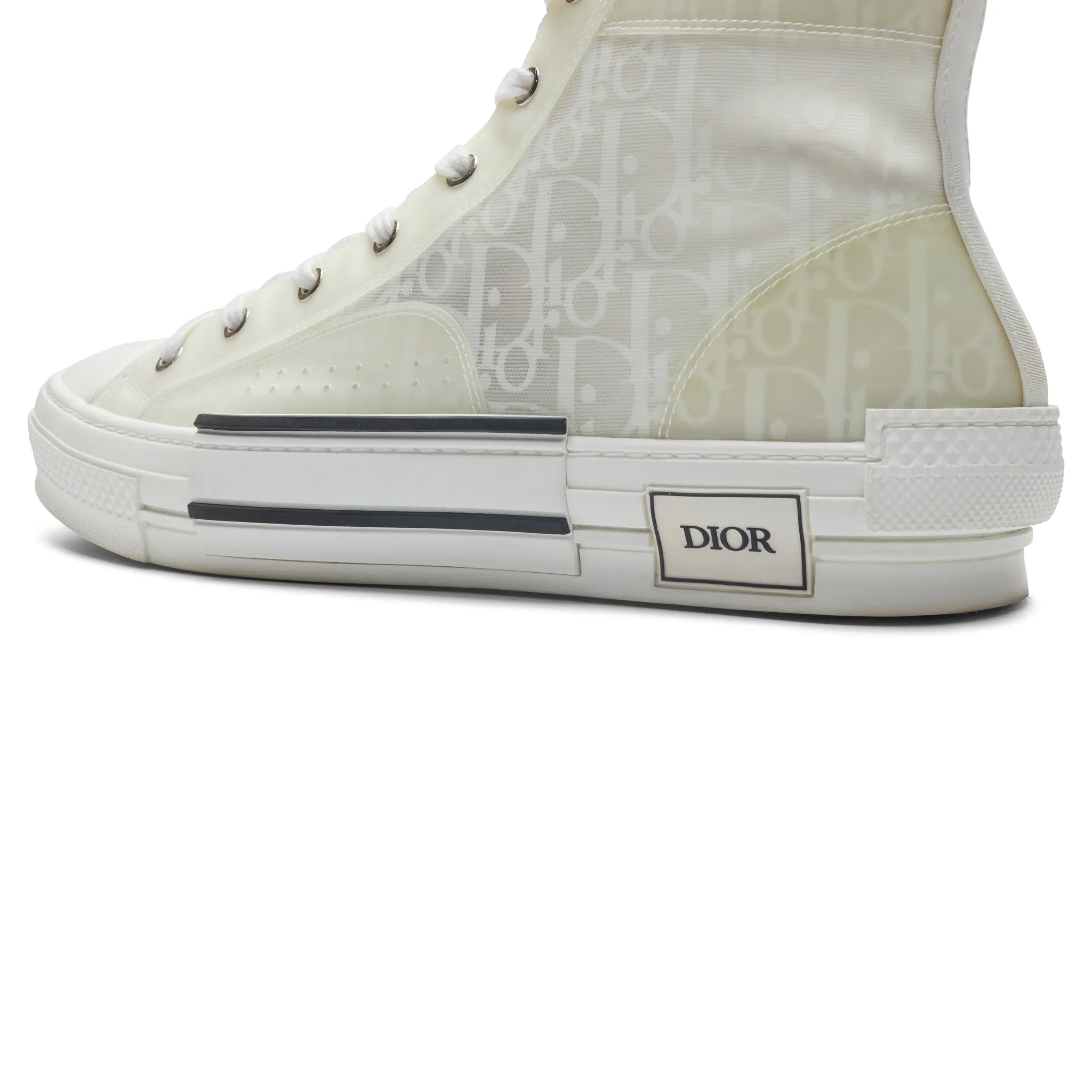 Detailed Back View of Preloved - Dior B23 Dior Oblique Canvas High White Sneaker 3SH118YNT_H060